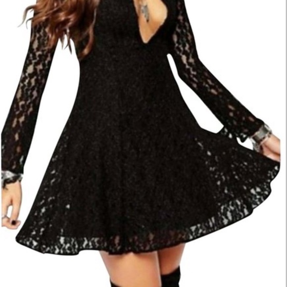 Free People Black Lace Dress - Picture 2 of 6